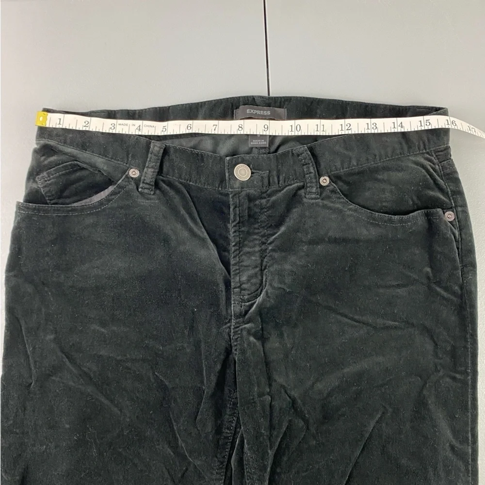 Express black velvet velour soft bootcut pants women's size 8